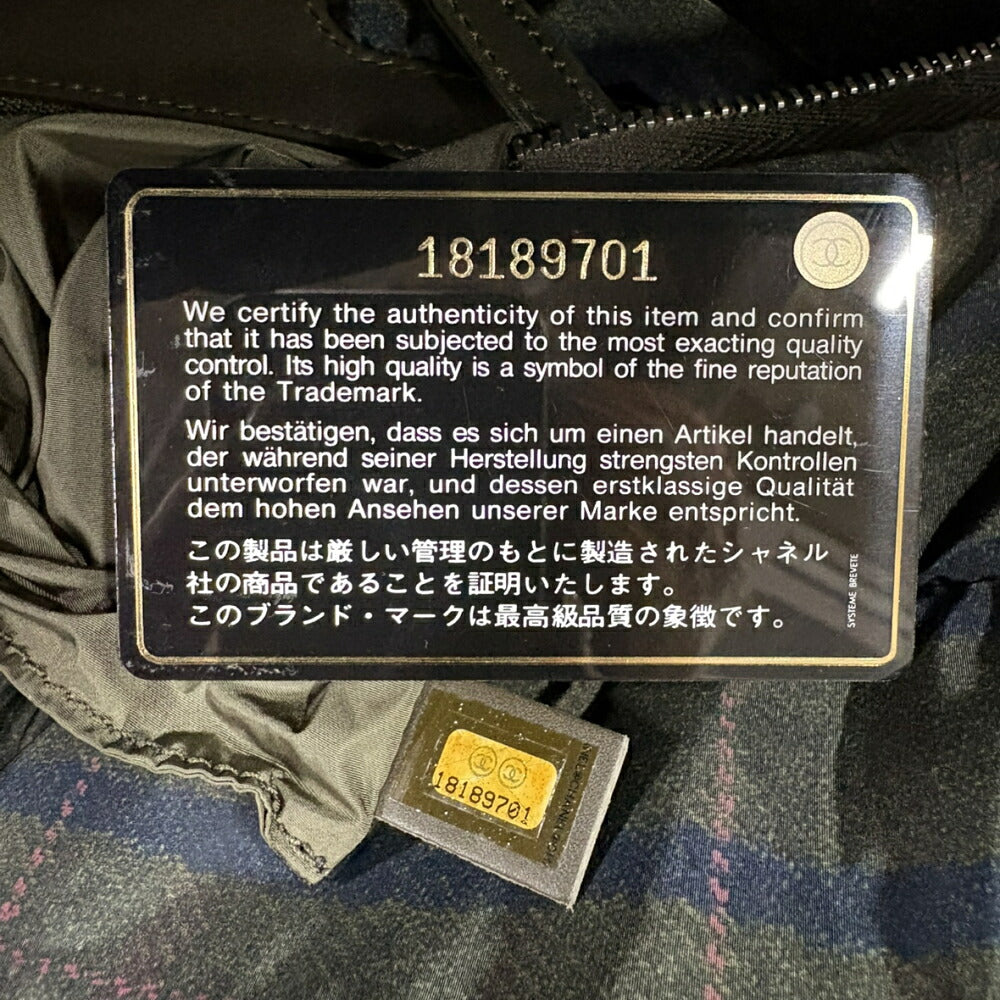【中古/ABランク】 CHANEL シャネル レディース バッグ トートバッグ カーキ ナイロン レザー シリアルあり コココクーン チェック柄 A47107