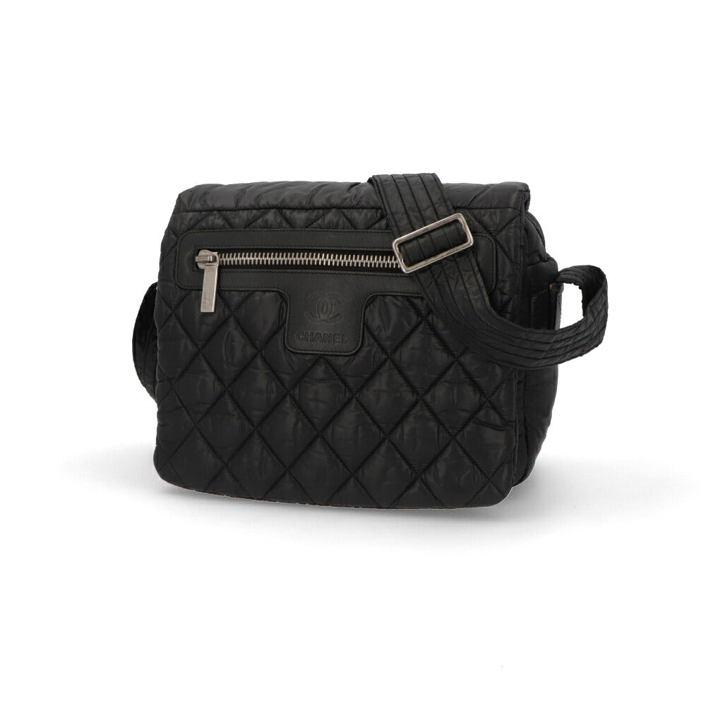 【中古/Bランク】 CHANEL シャネル レディース バッグ ショルダーバッグ コココクーンメッセンジャーPM ブラック ナイロン シリアルあり コココクーン A48616