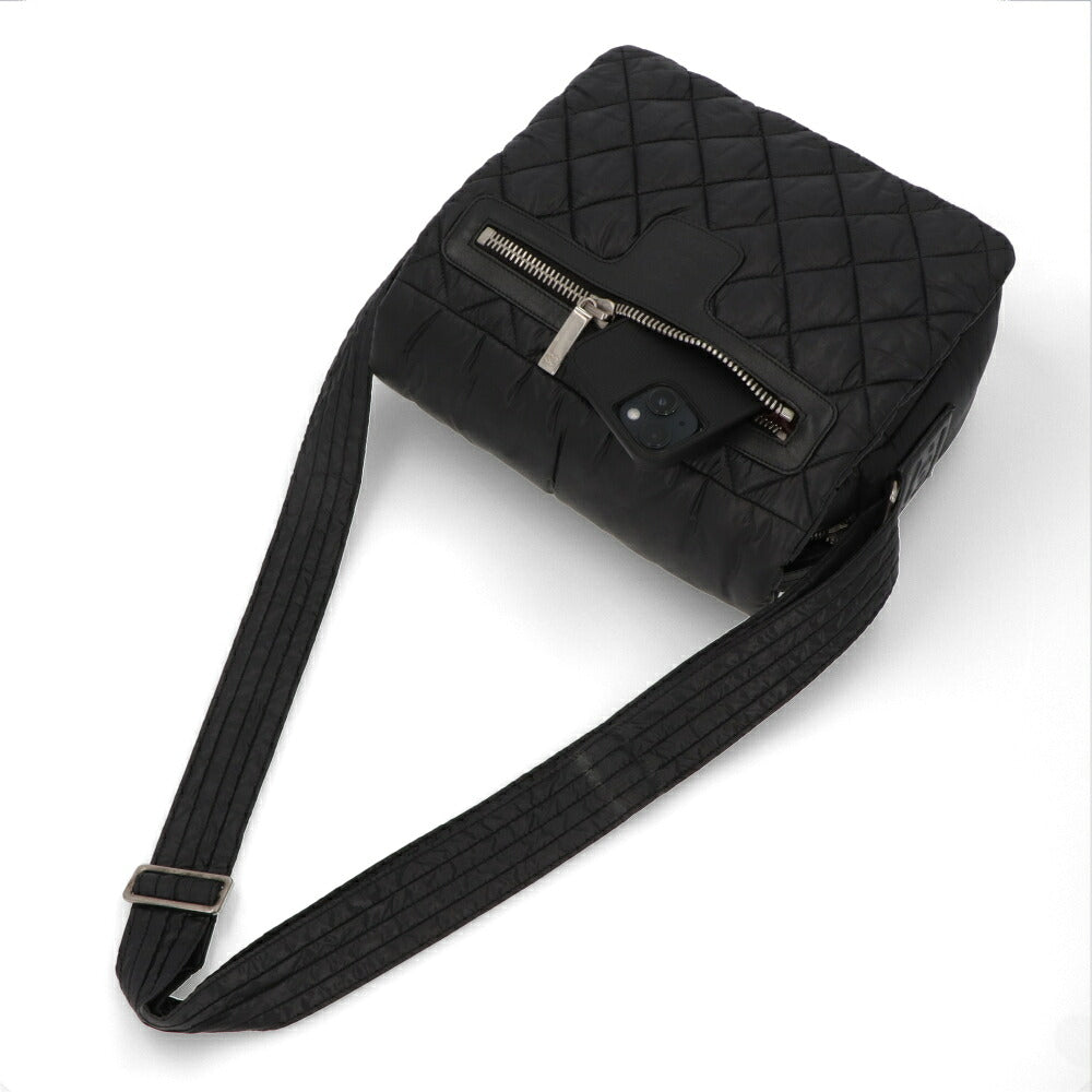 【中古/Bランク】 CHANEL シャネル レディース バッグ ショルダーバッグ コココクーンメッセンジャーPM ブラック ナイロン シリアルあり コココクーン A48616