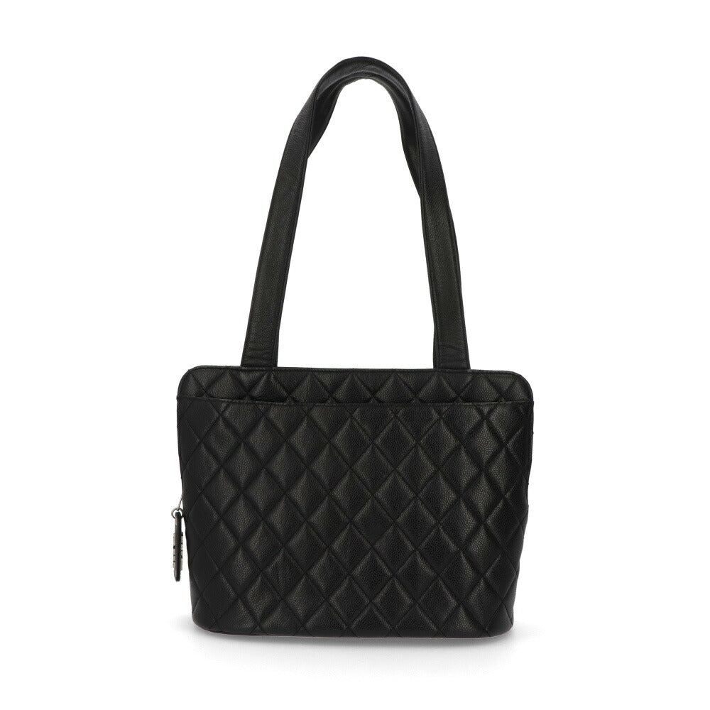 【中古/Bランク】 CHANEL シャネル レディース バッグ トートバッグ マトラッセ ブラック キャビアスキン シリアルあり マトラッセ