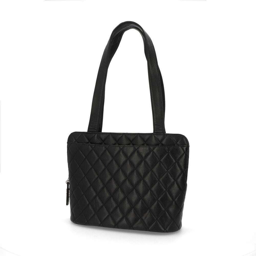 【中古/Bランク】 CHANEL シャネル レディース バッグ トートバッグ マトラッセ ブラック キャビアスキン シリアルあり マトラッセ