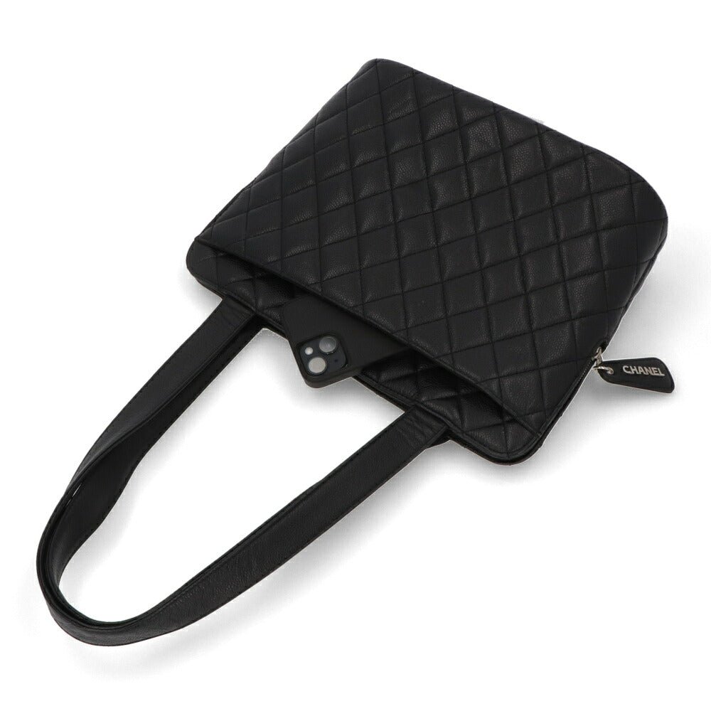 【中古/Bランク】 CHANEL シャネル レディース バッグ トートバッグ マトラッセ ブラック キャビアスキン シリアルあり マトラッセ