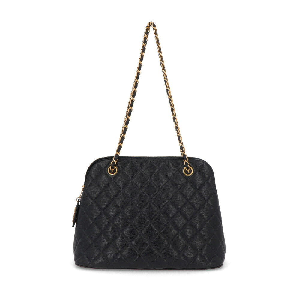 【中古/Bランク】 CHANEL シャネル レディース バッグ ショルダーバッグ マトラッセ ネイビー キャビアスキン シリアルあり ココマーク チェーンショルダー