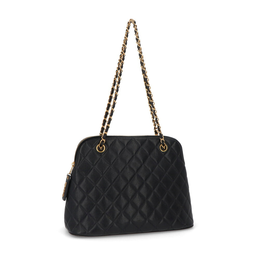 【中古/Bランク】 CHANEL シャネル レディース バッグ ショルダーバッグ マトラッセ ネイビー キャビアスキン シリアルあり ココマーク チェーンショルダー