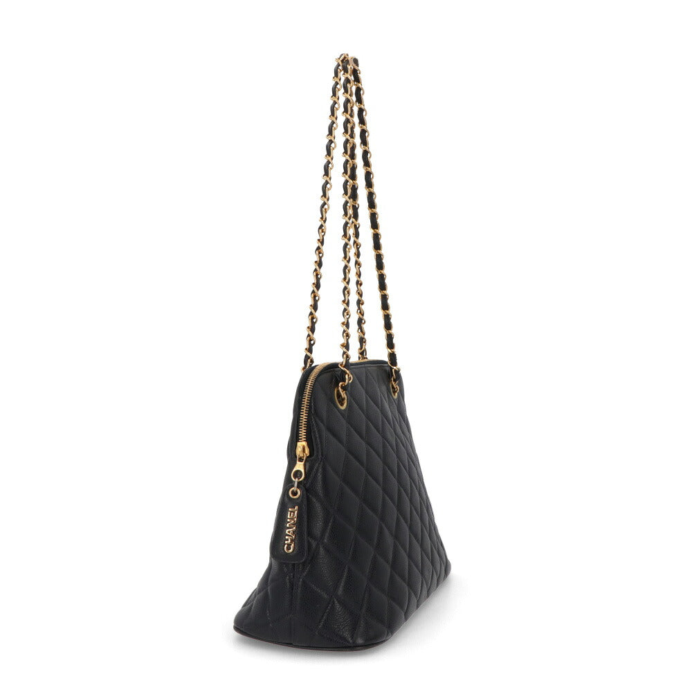 【中古/Bランク】 CHANEL シャネル レディース バッグ ショルダーバッグ マトラッセ ネイビー キャビアスキン シリアルあり ココマーク チェーンショルダー