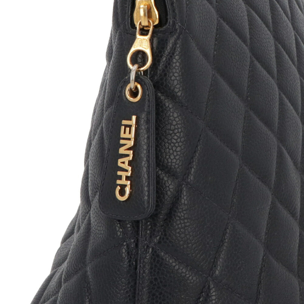 【中古/Bランク】 CHANEL シャネル レディース バッグ ショルダーバッグ マトラッセ ネイビー キャビアスキン シリアルあり ココマーク チェーンショルダー
