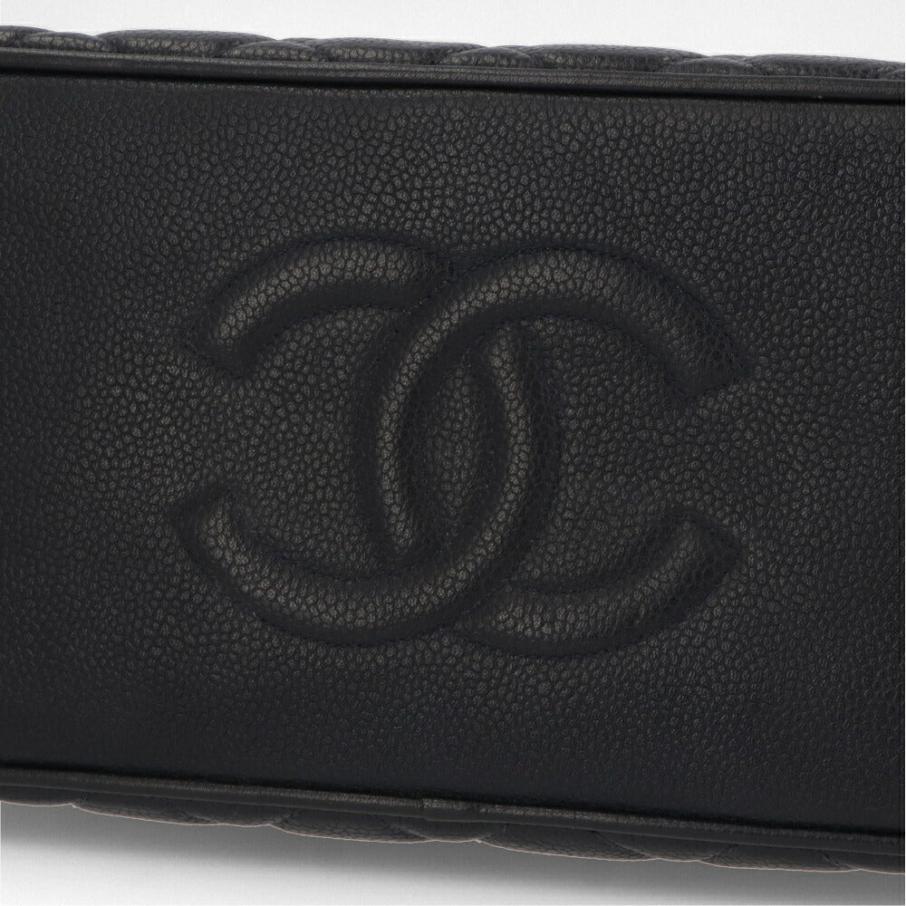 【中古/Bランク】 CHANEL シャネル レディース バッグ ショルダーバッグ マトラッセ ネイビー キャビアスキン シリアルあり ココマーク チェーンショルダー