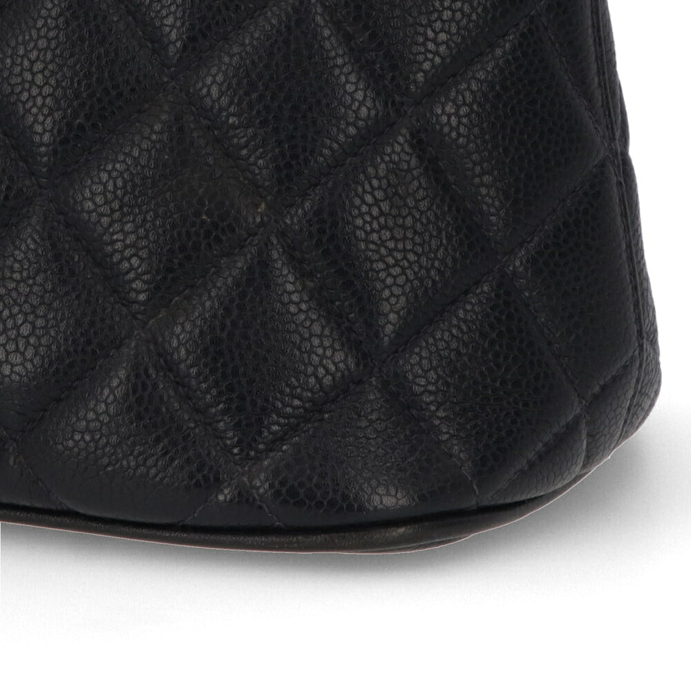【中古/Bランク】 CHANEL シャネル レディース バッグ ショルダーバッグ マトラッセ ネイビー キャビアスキン シリアルあり ココマーク チェーンショルダー