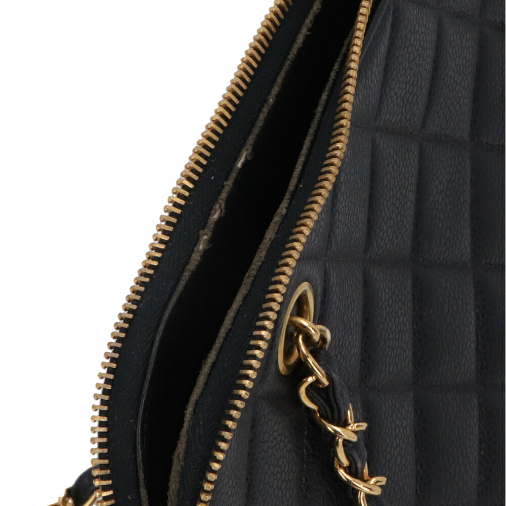 【中古/Bランク】 CHANEL シャネル レディース バッグ ショルダーバッグ マトラッセ ネイビー キャビアスキン シリアルあり ココマーク チェーンショルダー