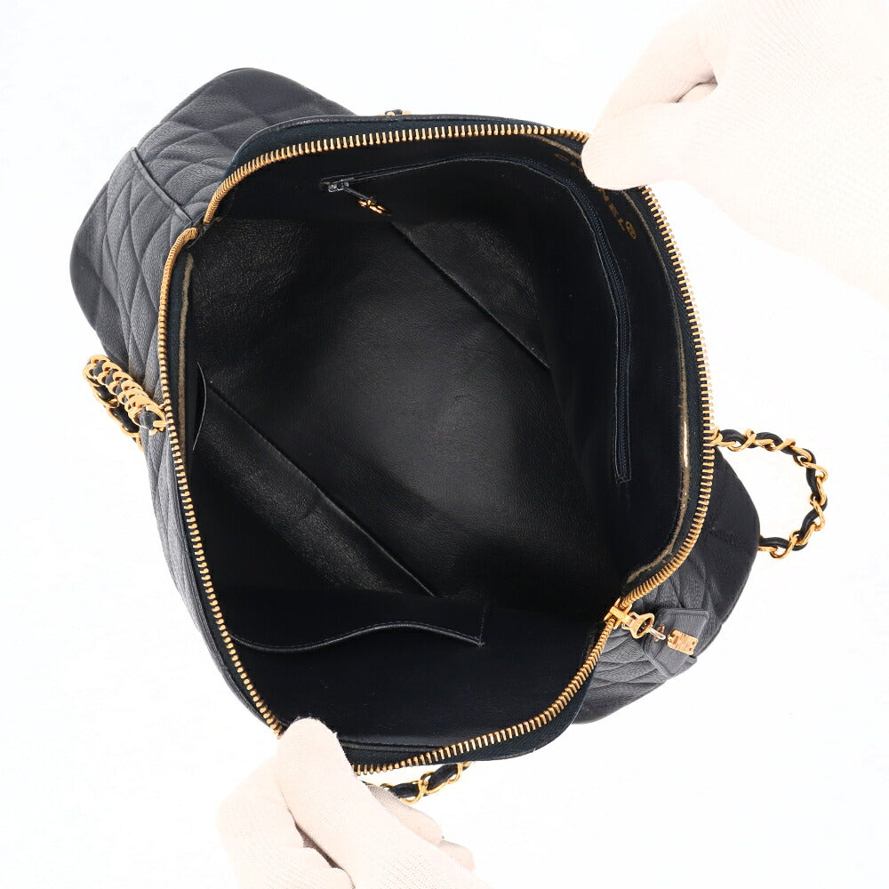 【中古/Bランク】 CHANEL シャネル レディース バッグ ショルダーバッグ マトラッセ ネイビー キャビアスキン シリアルあり ココマーク チェーンショルダー