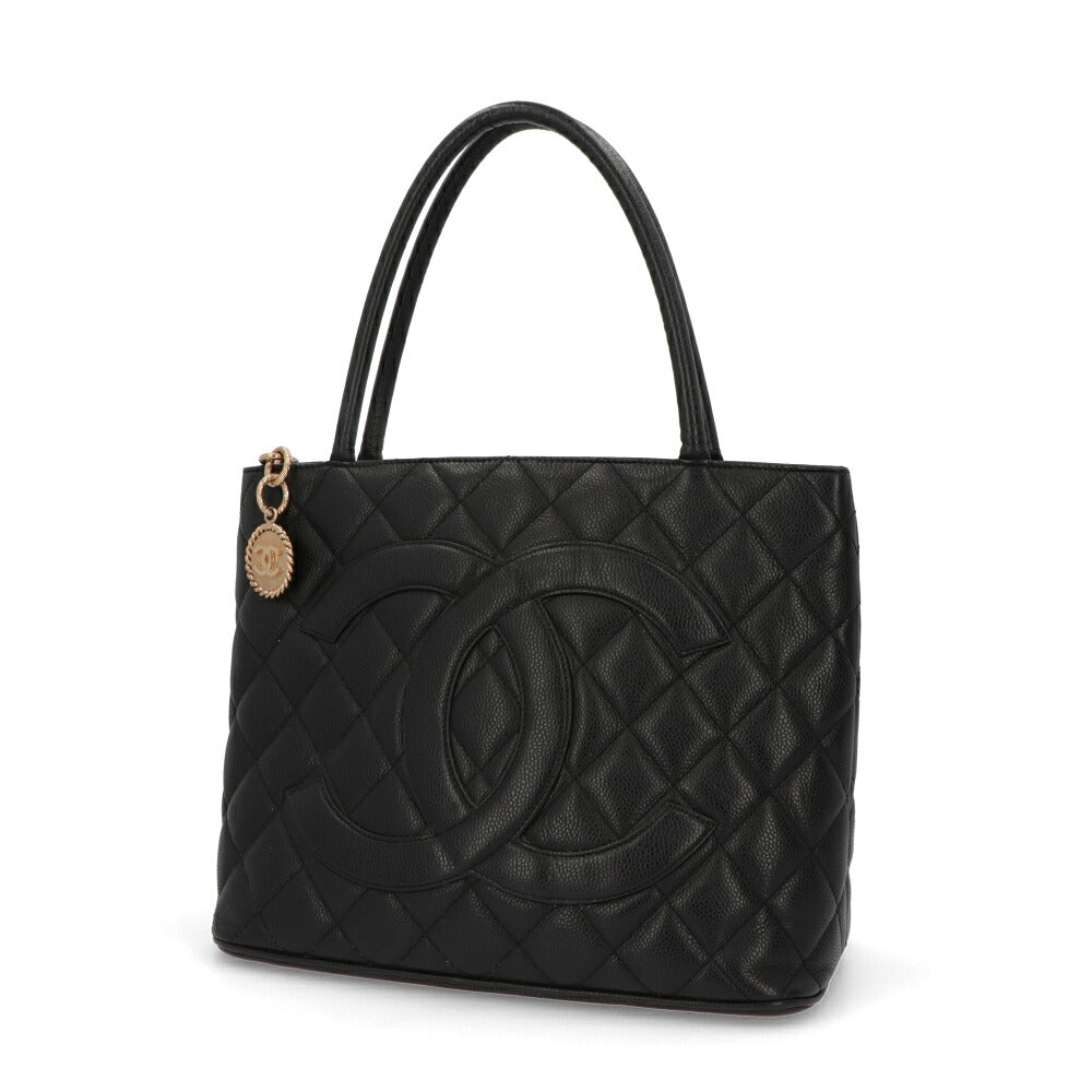 【中古/ABランク】 CHANEL シャネル レディース バッグ トートバッグ 復刻トート ブラック キャビアスキン シリアルあり ヴィンテージ ココクーン A01804