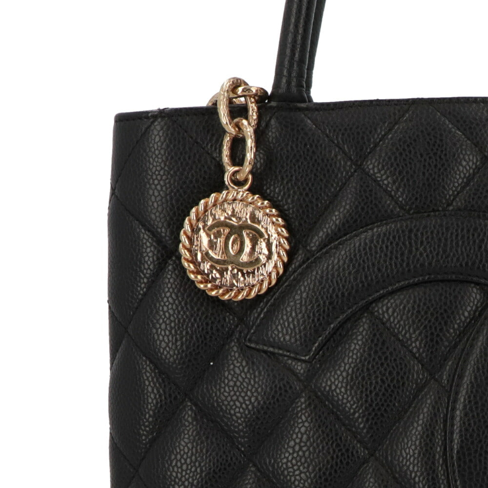 【中古/ABランク】 CHANEL シャネル レディース バッグ トートバッグ 復刻トート ブラック キャビアスキン シリアルあり ヴィンテージ ココクーン A01804
