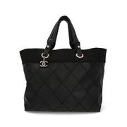 【中古/Aランク】 CHANEL シャネル レディース バッグ トートバッグ パリビアリッツトートMM ブラック コーティングキャンバス ココマーク キルティング