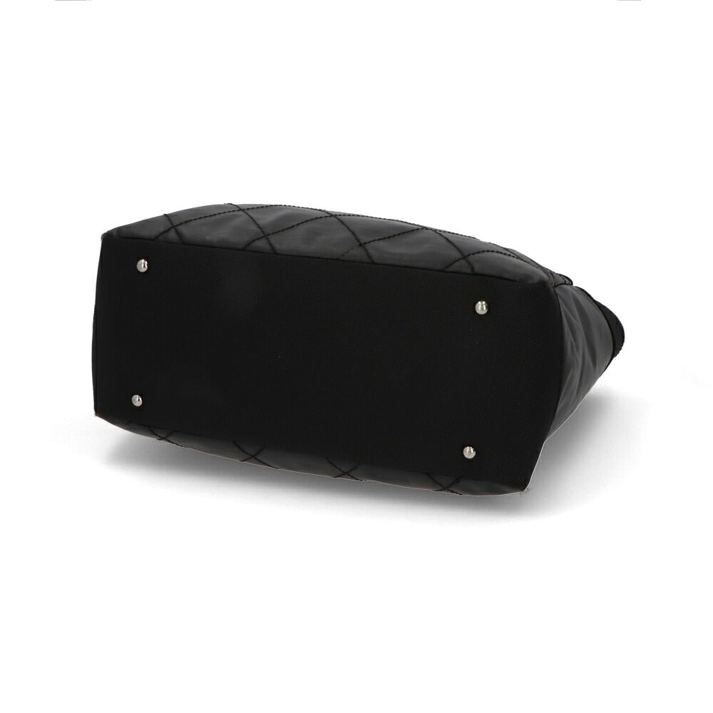 【中古/Aランク】 CHANEL シャネル レディース バッグ トートバッグ パリビアリッツトートMM ブラック コーティングキャンバス ココマーク キルティング