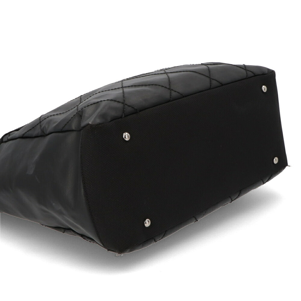 【中古/Aランク】 CHANEL シャネル レディース バッグ トートバッグ パリビアリッツトートMM ブラック コーティングキャンバス ココマーク キルティング