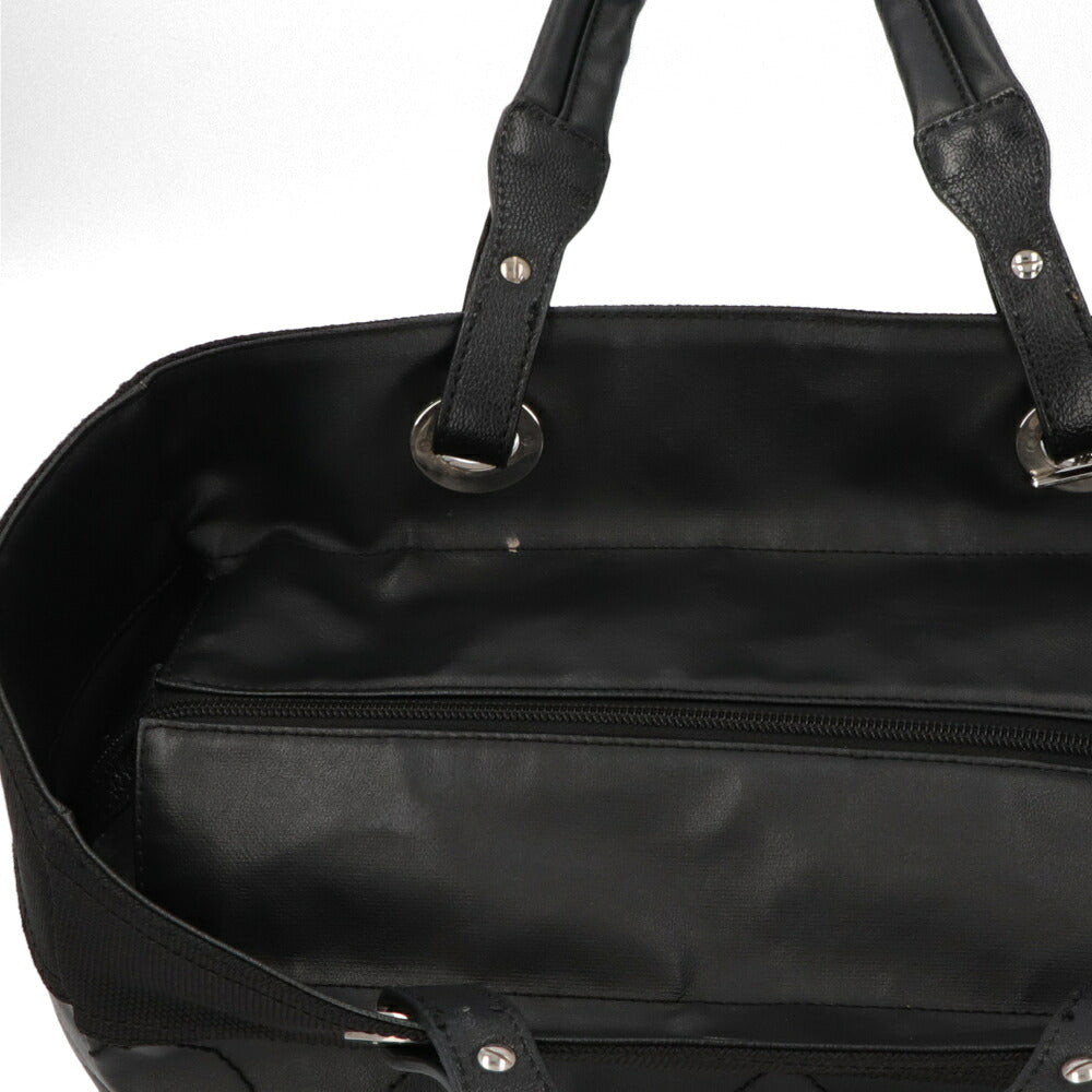 【中古/Aランク】 CHANEL シャネル レディース バッグ トートバッグ パリビアリッツトートMM ブラック コーティングキャンバス ココマーク キルティング