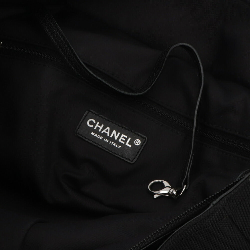 【中古/Aランク】 CHANEL シャネル レディース バッグ トートバッグ パリビアリッツトートMM ブラック コーティングキャンバス ココマーク キルティング