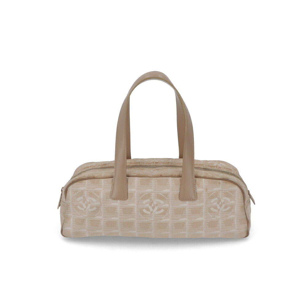 【中古/Bランク】 CHANEL シャネル レディース バッグ ハンドバッグ ニュートラベル ベージュ ナイロンジャガード 中古 ヴィンテージ シリアルあり ミニボストンバッグ A15828