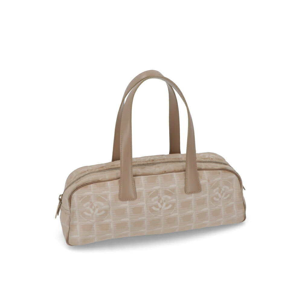 【中古/Bランク】 CHANEL シャネル レディース バッグ ハンドバッグ ニュートラベル ベージュ ナイロンジャガード 中古 ヴィンテージ シリアルあり ミニボストンバッグ A15828
