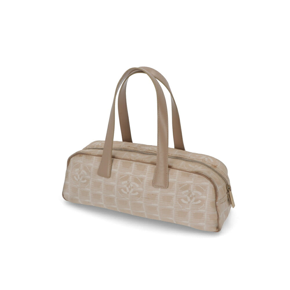 【中古/Bランク】 CHANEL シャネル レディース バッグ ハンドバッグ ニュートラベル ベージュ ナイロンジャガード 中古 ヴィンテージ シリアルあり ミニボストンバッグ A15828