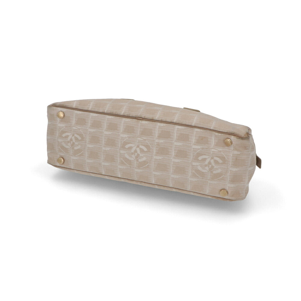【中古/Bランク】 CHANEL シャネル レディース バッグ ハンドバッグ ニュートラベル ベージュ ナイロンジャガード 中古 ヴィンテージ シリアルあり ミニボストンバッグ A15828