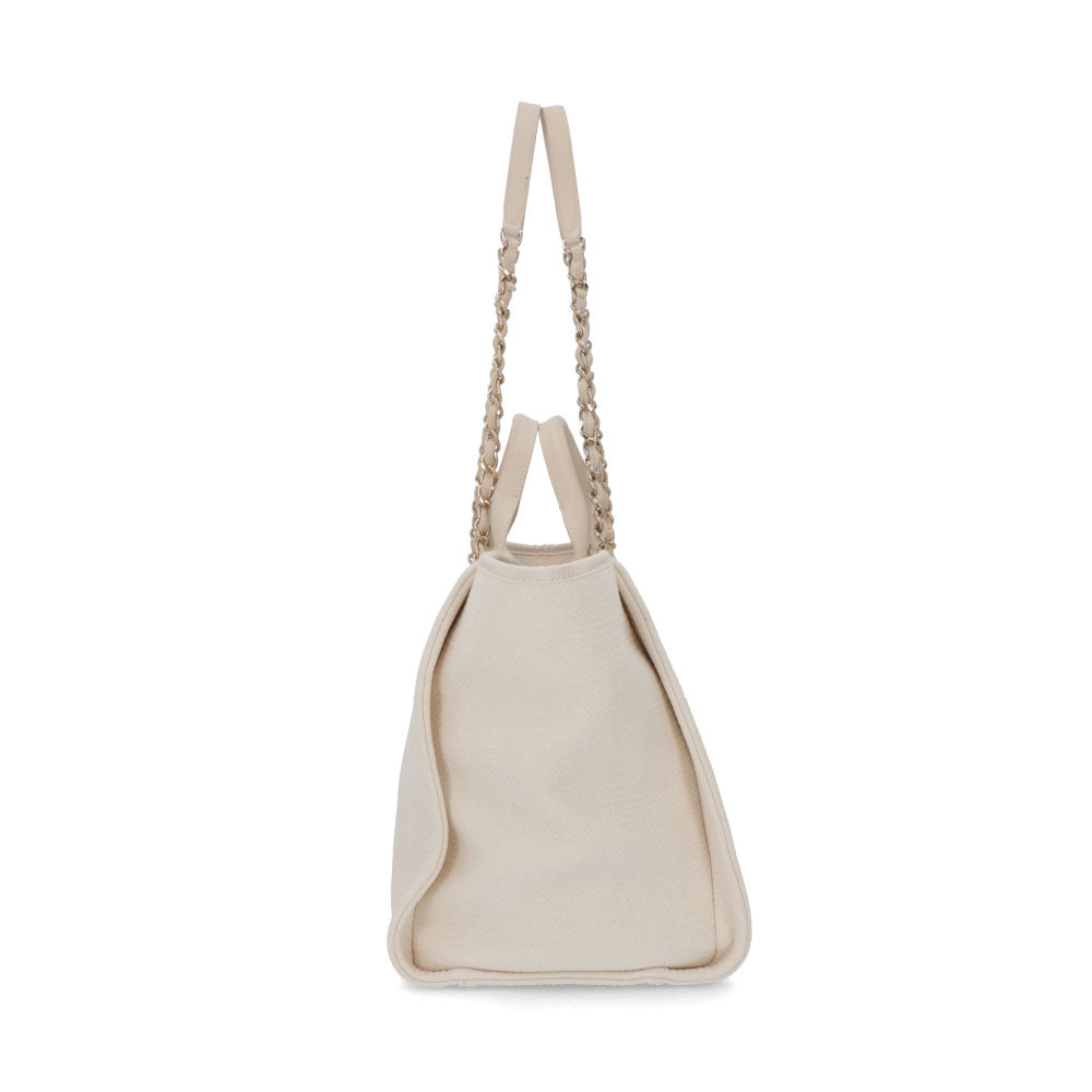 【中古/ABランク】 CHANEL シャネル レディース バッグ トートバッグ ドーヴィルGM アイボリー 中古 ヴィンテージ シリアルあり 大容量 66941