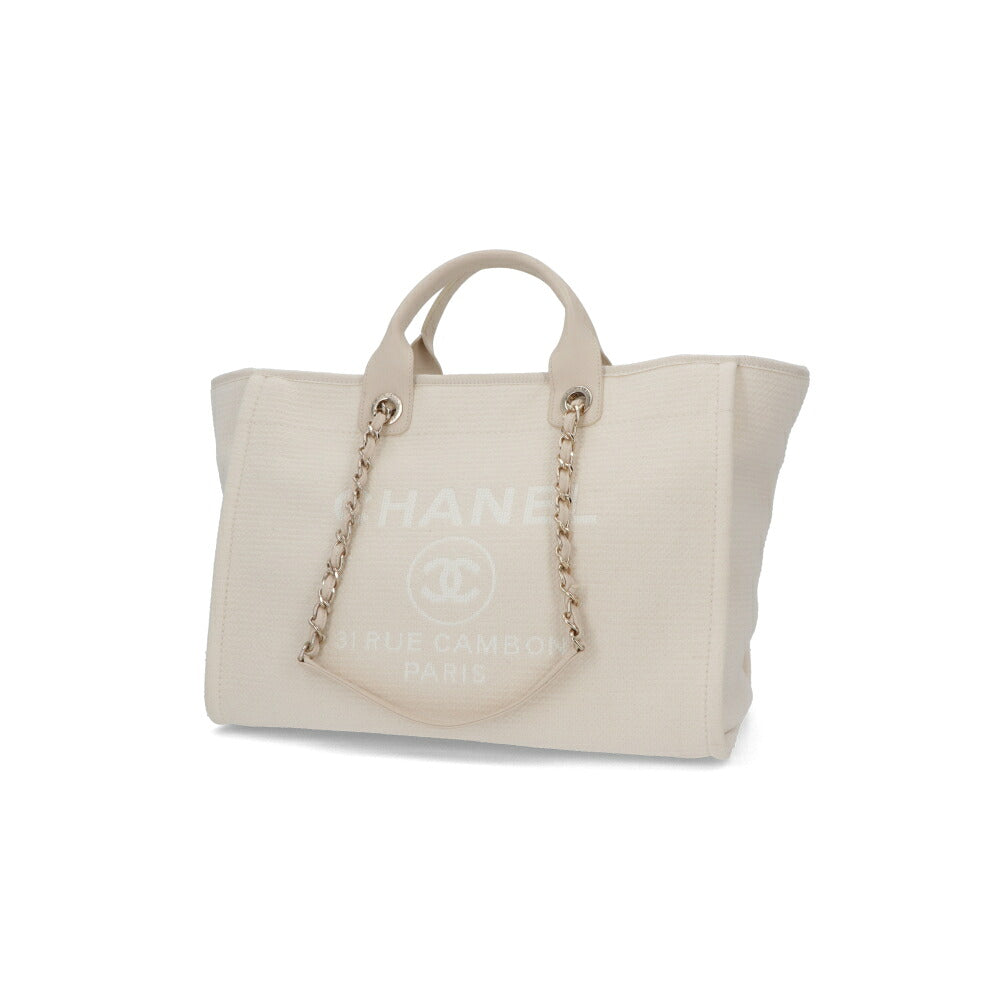 【中古/ABランク】 CHANEL シャネル レディース バッグ トートバッグ ドーヴィルGM アイボリー 中古 ヴィンテージ シリアルあり 大容量 66941
