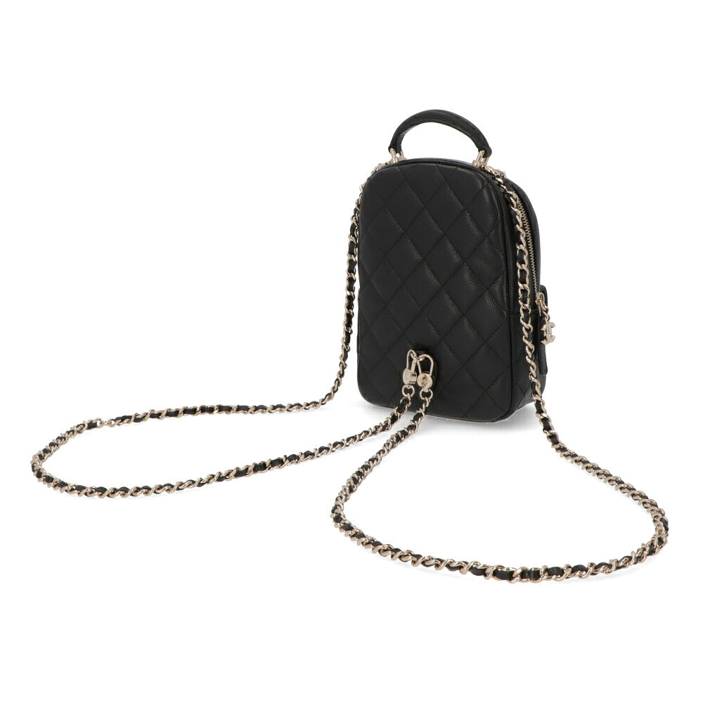 【中古/Aランク】 CHANEL シャネル レディース バッグ ショルダーバッグ ブラック キャビアスキン 中古 ヴィンテージ シリアルあり ミニバックパック クロスボディバッグ AP3753