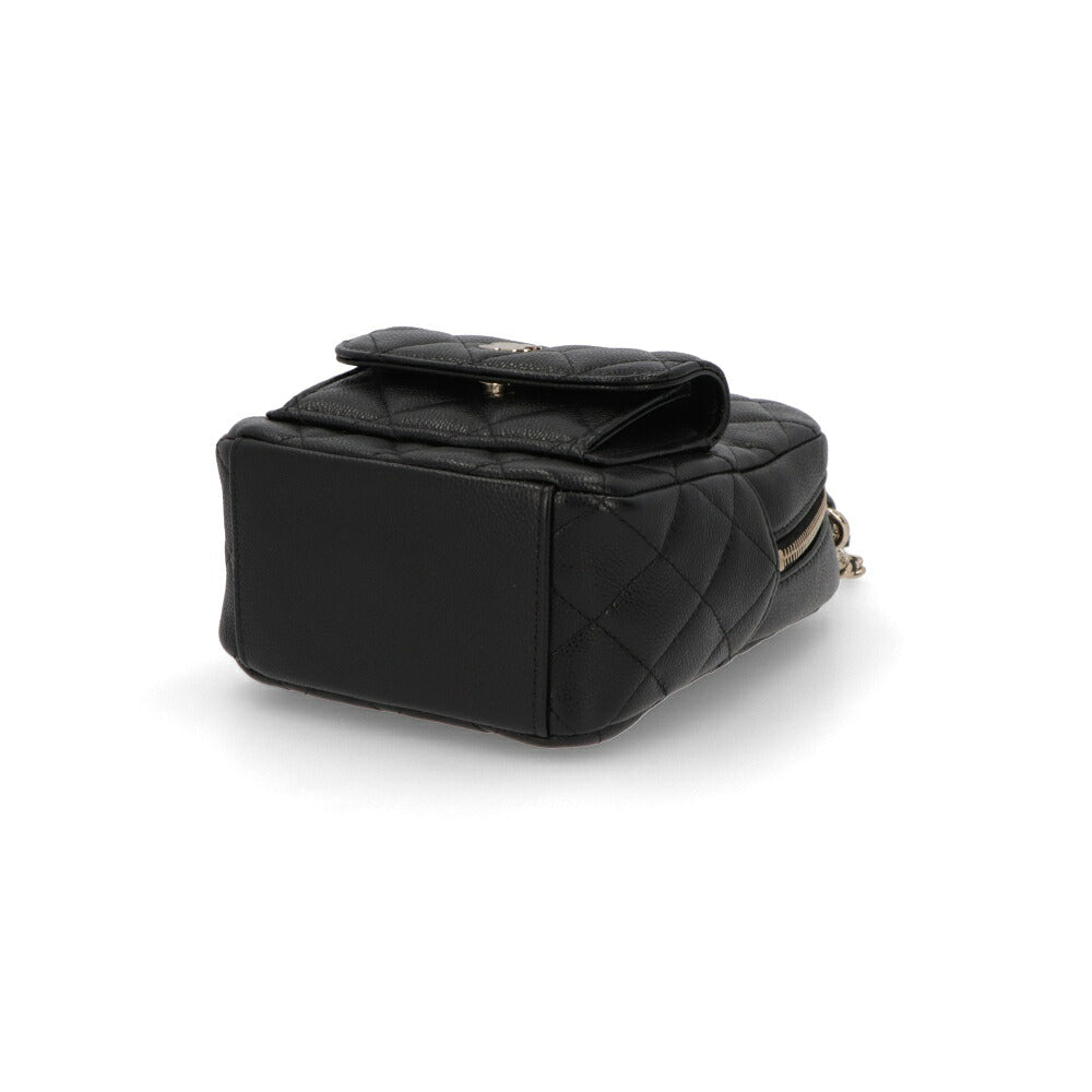 【中古/Aランク】 CHANEL シャネル レディース バッグ ショルダーバッグ ブラック キャビアスキン 中古 ヴィンテージ シリアルあり ミニバックパック クロスボディバッグ AP3753