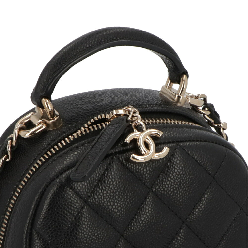 【中古/Aランク】 CHANEL シャネル レディース バッグ ショルダーバッグ ブラック キャビアスキン 中古 ヴィンテージ シリアルあり ミニバックパック クロスボディバッグ AP3753