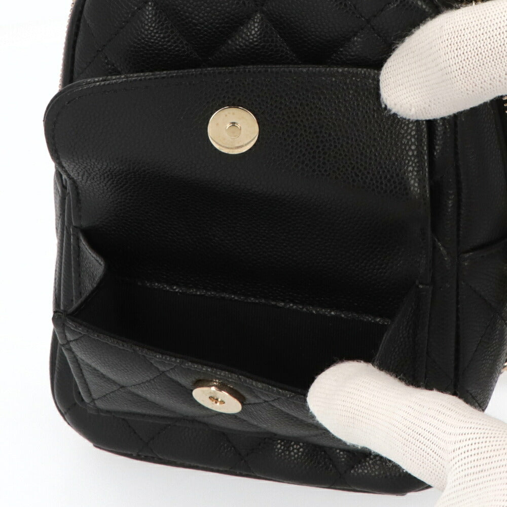 【中古/Aランク】 CHANEL シャネル レディース バッグ ショルダーバッグ ブラック キャビアスキン 中古 ヴィンテージ シリアルあり ミニバックパック クロスボディバッグ AP3753
