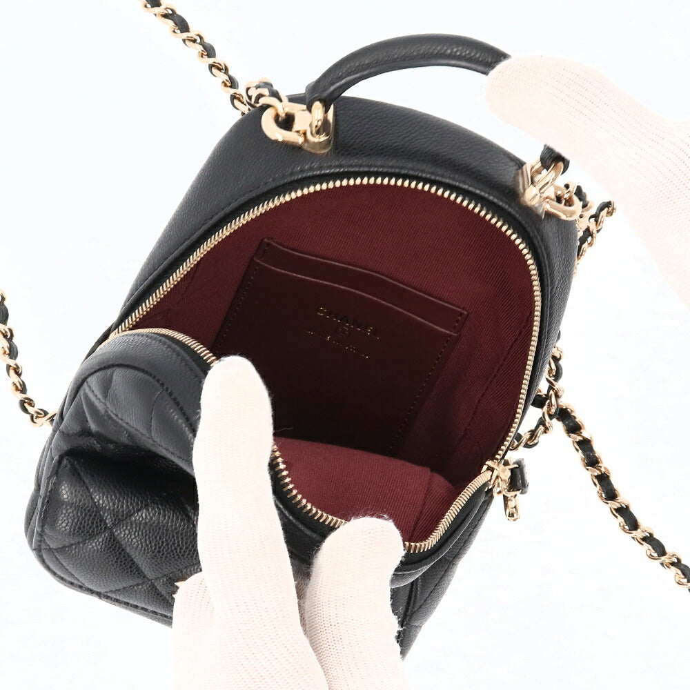 【中古/Aランク】 CHANEL シャネル レディース バッグ ショルダーバッグ ブラック キャビアスキン 中古 ヴィンテージ シリアルあり ミニバックパック クロスボディバッグ AP3753