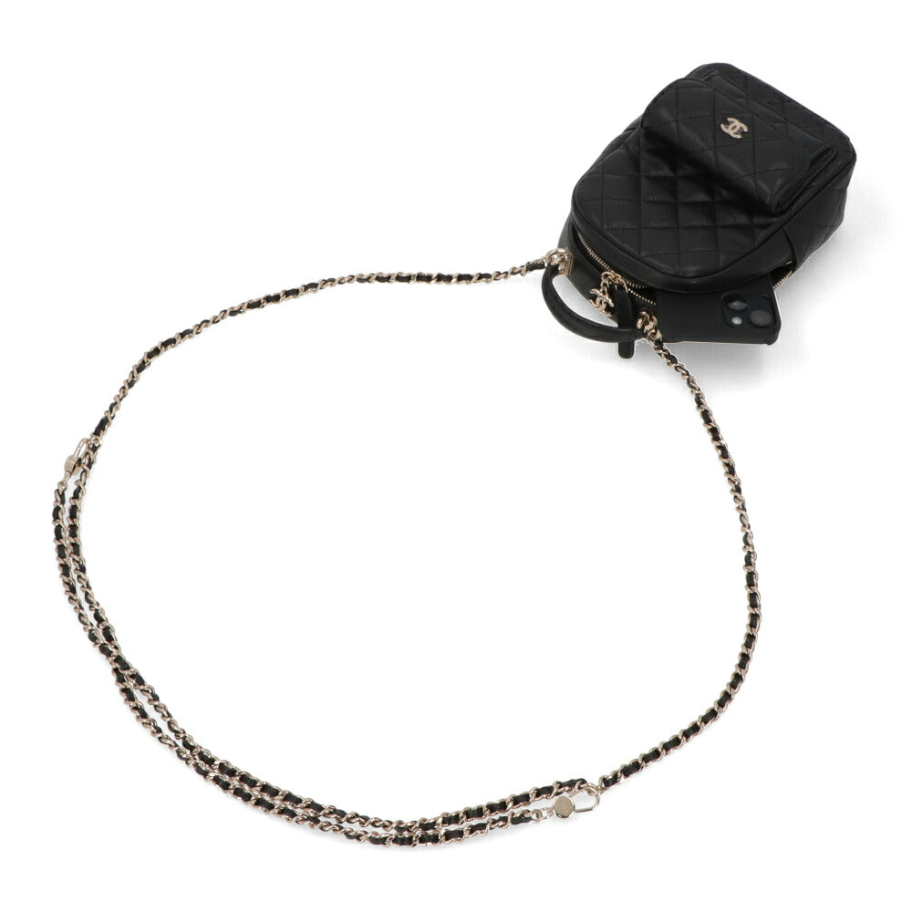 【中古/Aランク】 CHANEL シャネル レディース バッグ ショルダーバッグ ブラック キャビアスキン 中古 ヴィンテージ シリアルあり ミニバックパック クロスボディバッグ AP3753