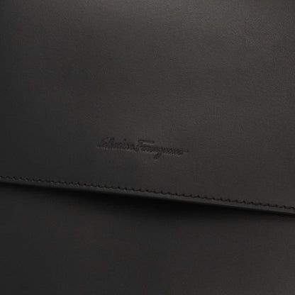 フェラガモ FERRAGAMO バッグ ショルダーバッグ メンズ Sランク レザー ブラック ロゴ シルバー金具  718969