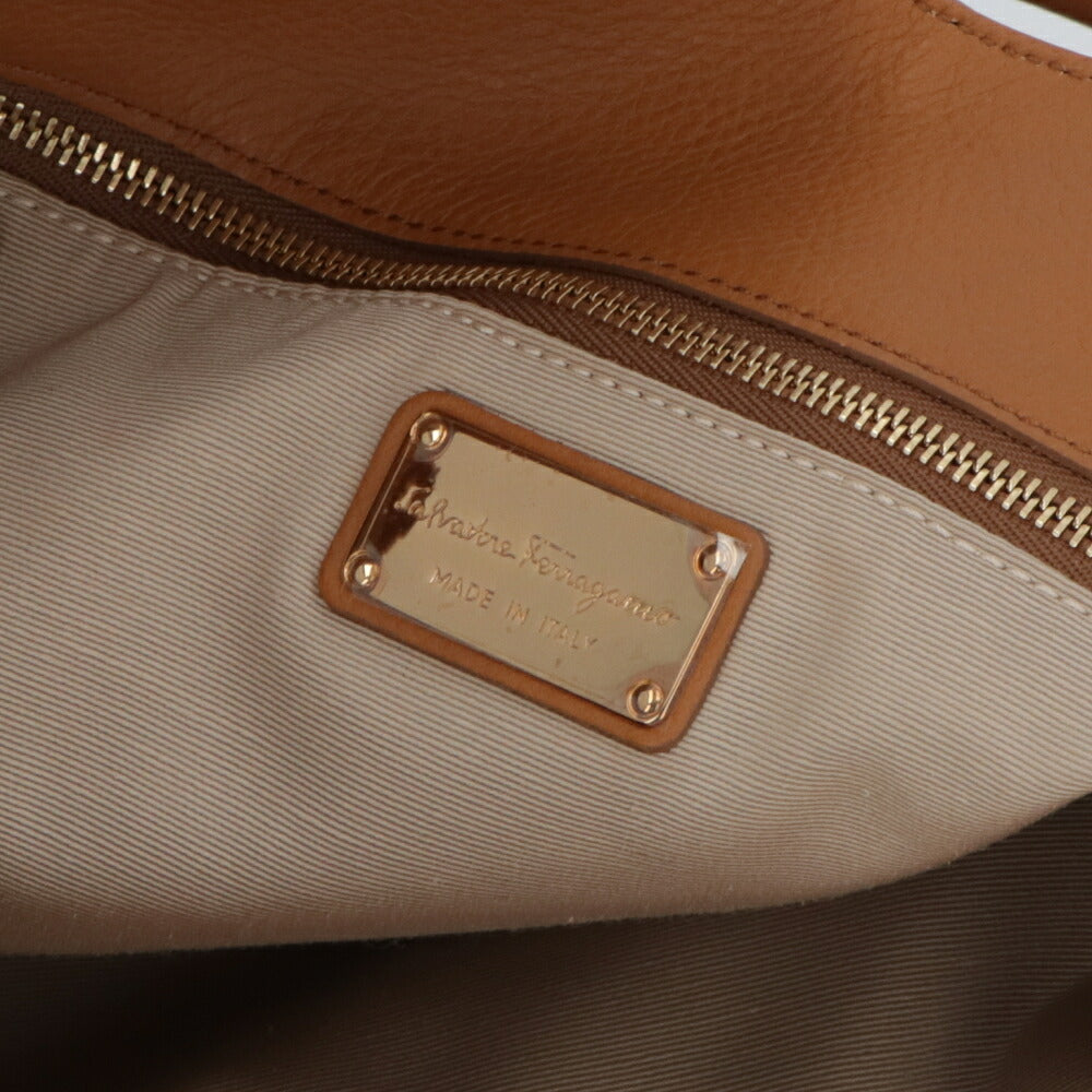 【中古/Aランク】 FERRAGAMO フェラガモ レディース バッグ トートバッグ キャメル チェーン 大容量 21 F027