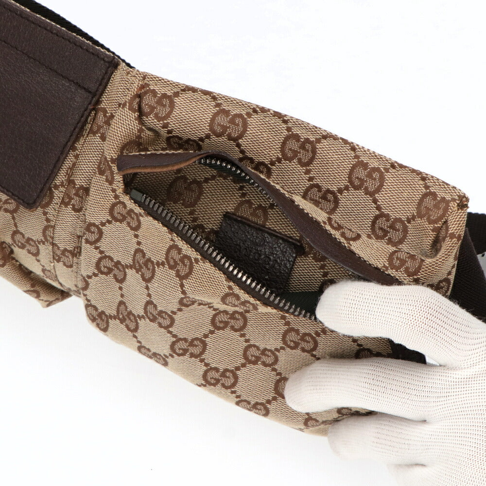 【中古/BCランク】 GUCCI グッチ ユニセックス バッグ ボディバッグ・ウエストポーチ ブラウン系 中古 ヴィンテージ GGキャンバス 28566