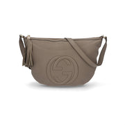 【中古/Bランク】 GUCCI グッチ レディース バッグ ショルダーバッグ グレー フリンジ ロゴ タッセル 308361