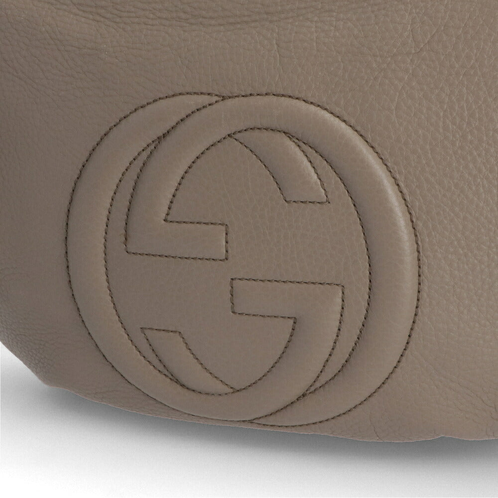 【中古/Bランク】 GUCCI グッチ レディース バッグ ショルダーバッグ グレー フリンジ ロゴ タッセル 308361