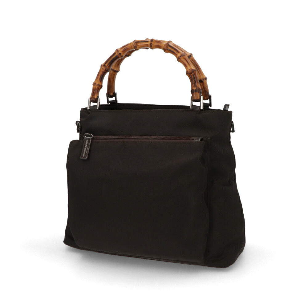 【中古/Aランク】 GUCCI グッチ レディース バッグ ハンドバッグ ダークブラウン系 キャンバス レザー シリアルあり ヴィンテージ 002 2122 0508