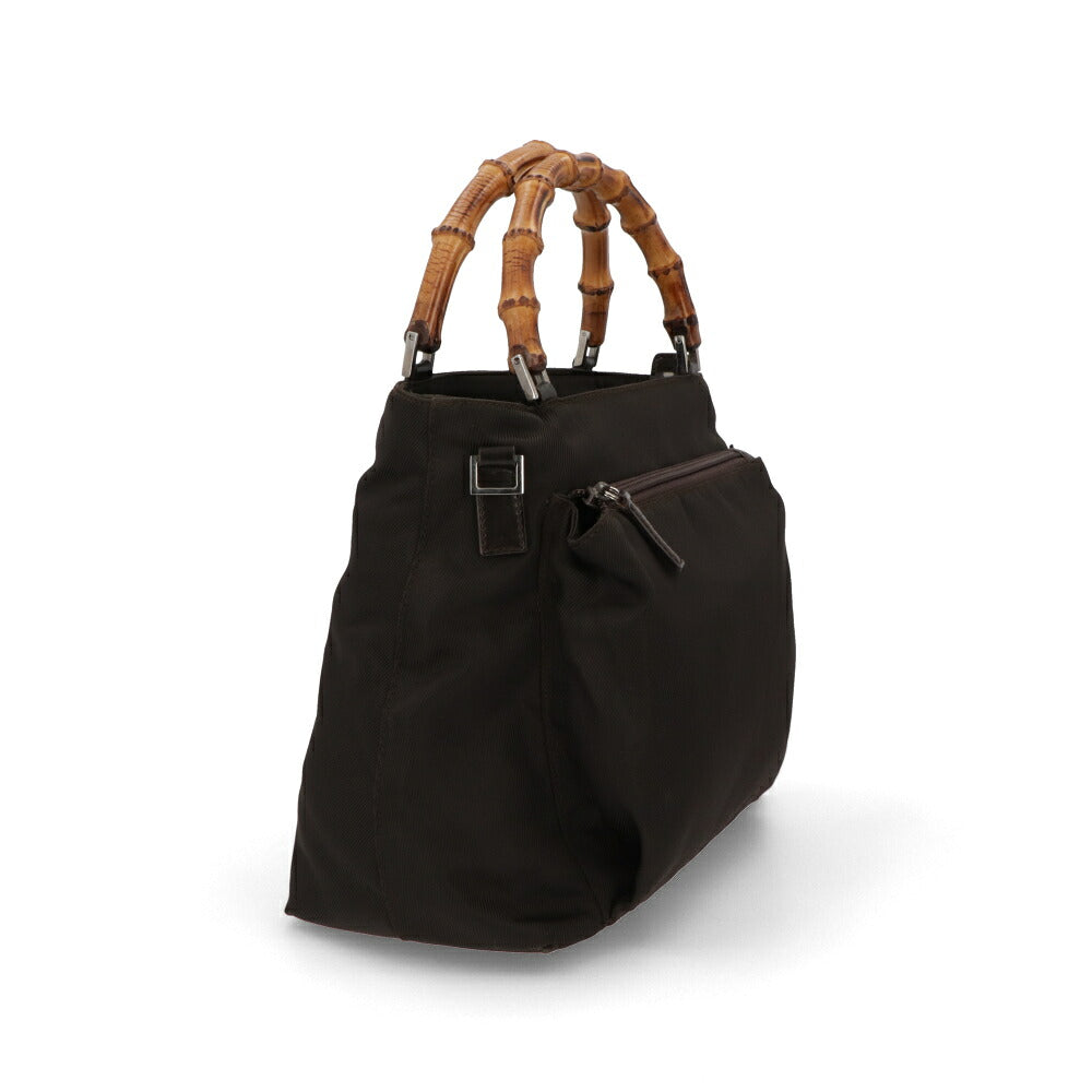 【中古/Aランク】 GUCCI グッチ レディース バッグ ハンドバッグ ダークブラウン系 キャンバス レザー シリアルあり ヴィンテージ 002 2122 0508