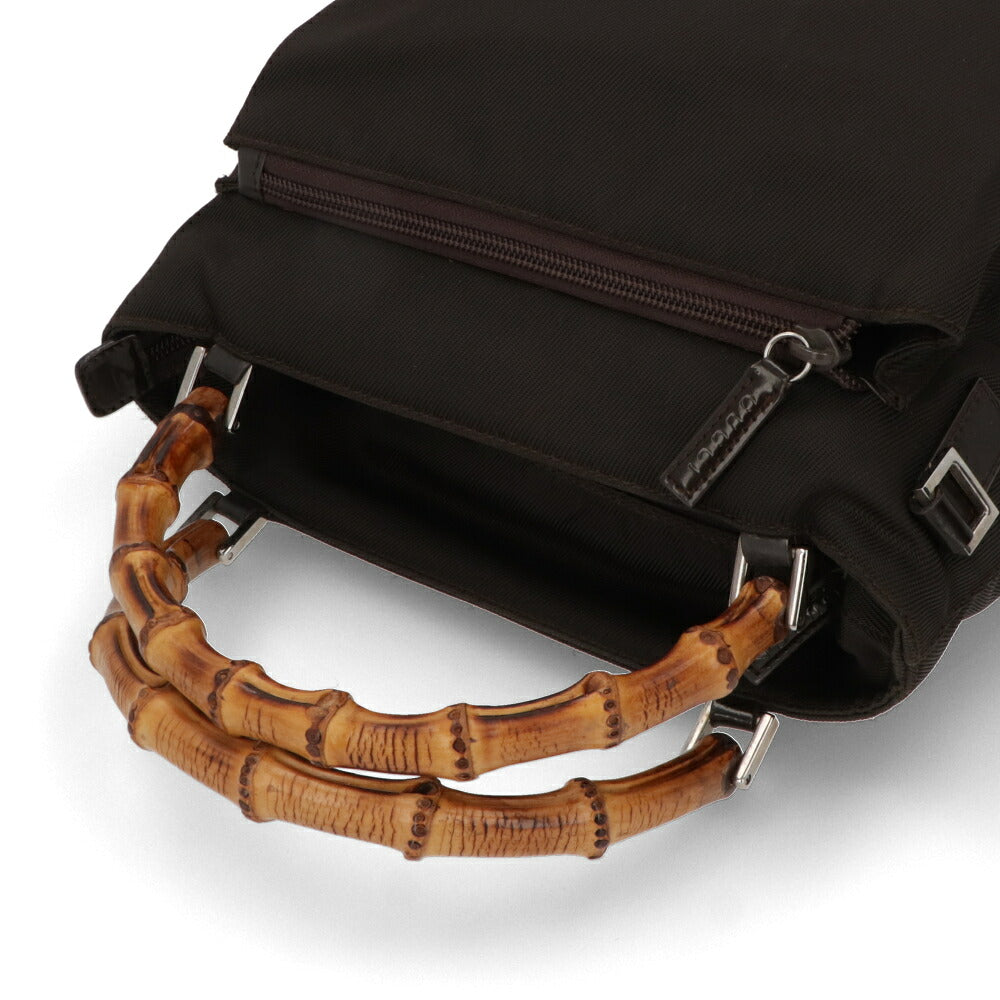 【中古/Aランク】 GUCCI グッチ レディース バッグ ハンドバッグ ダークブラウン系 キャンバス レザー シリアルあり ヴィンテージ 002 2122 0508