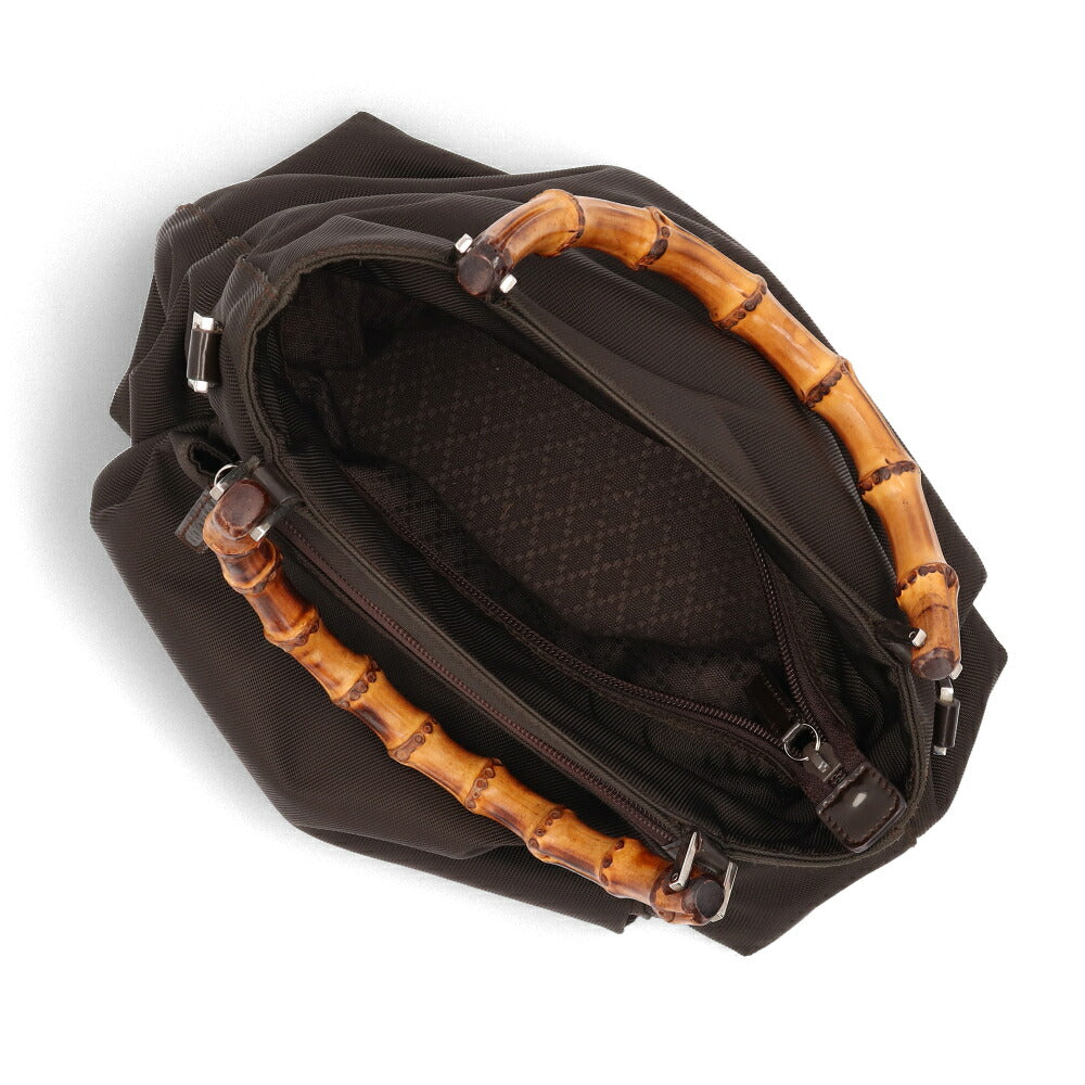 【中古/Aランク】 GUCCI グッチ レディース バッグ ハンドバッグ ダークブラウン系 キャンバス レザー シリアルあり ヴィンテージ 002 2122 0508