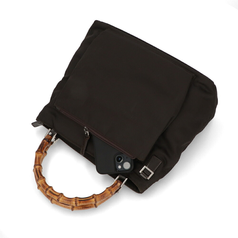 【中古/Aランク】 GUCCI グッチ レディース バッグ ハンドバッグ ダークブラウン系 キャンバス レザー シリアルあり ヴィンテージ 002 2122 0508