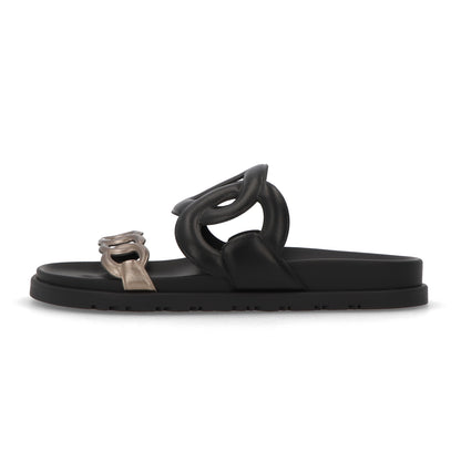 エルメス シューズ サンダル ヒールなし エクストラ ブラック