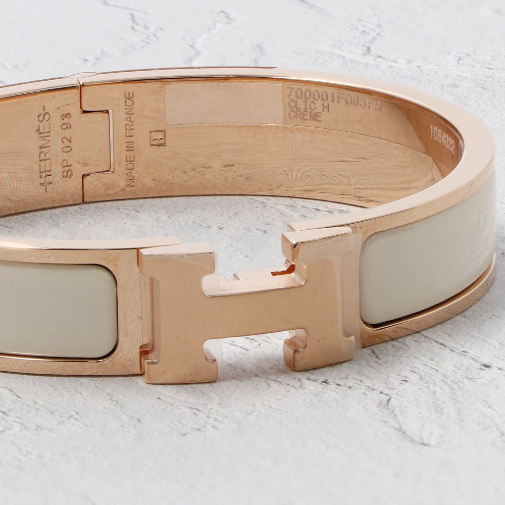 エルメス ブレスレット クリックH PM クレーム ローズゴールド