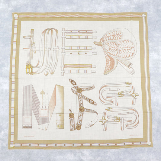 HERMES ストール カシシル140 ナチュラル レトル・エケストル