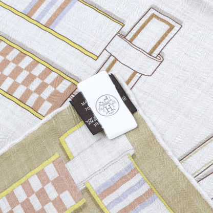 HERMES ストール カシシル140 ナチュラル レトル・エケストル