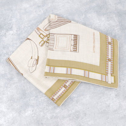 HERMES ストール カシシル140 ナチュラル レトル・エケストル