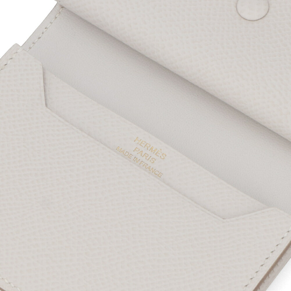 エルメス HERMES 財布 ベアンミニ レディース アイボリー系 グリペール エプソン B刻印