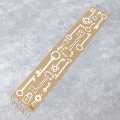 HERMES カシミヤマフラー カザック・キーコレクション